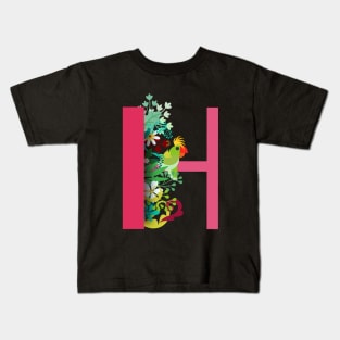 Tropical alphabet H Kids T-Shirt